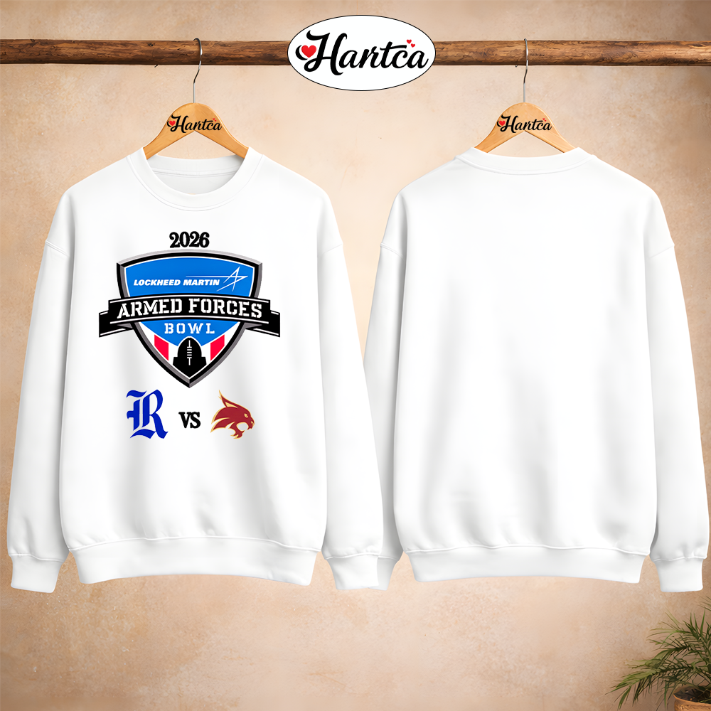 Ncaa Rice Owls vs Texas State Bobcats Lockheed Martin Armed Forces Bowl 2026 T-shirt - Image 3