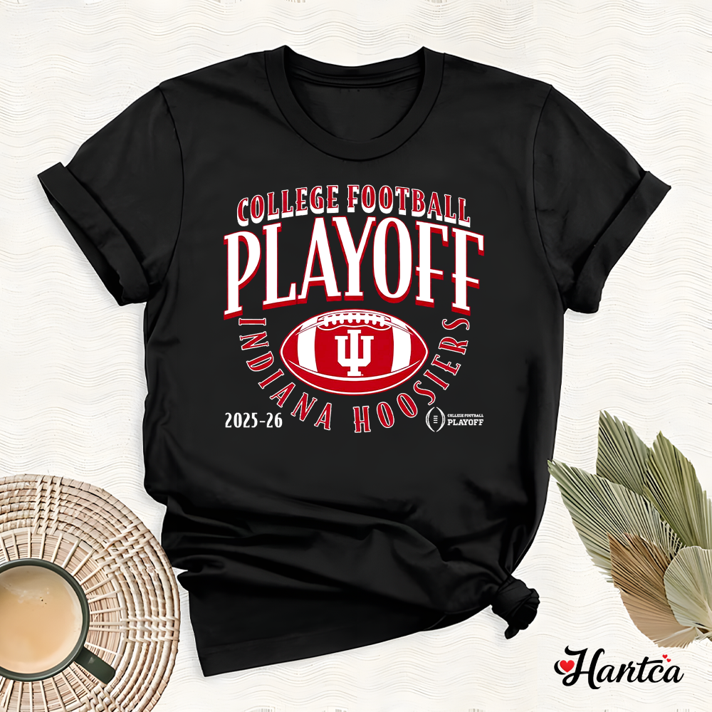 Indiana Hoosiers College Football Playoff 2025-26 CFP Curve T Shirt
