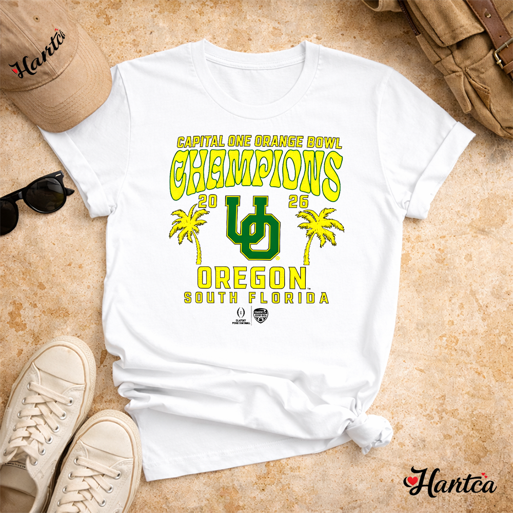 Oregon Ducks 2026 Orange Bowl Champions Hometown Pride T-Shirt