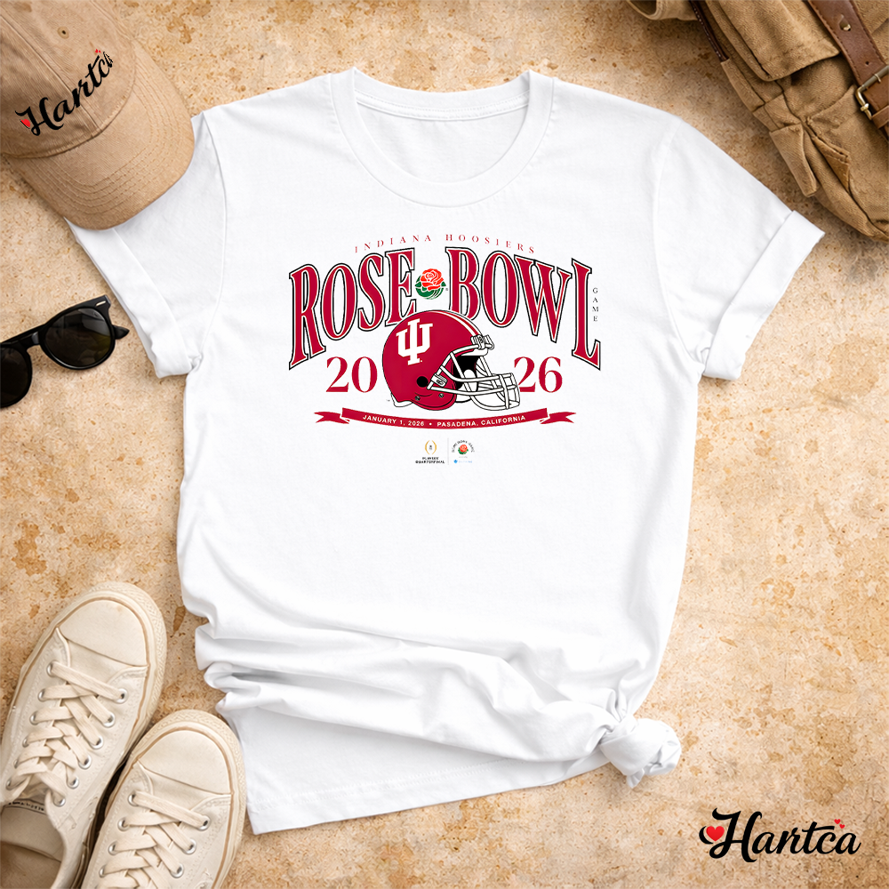 2026 Rose Bowl Indiana Cream Heavyweight Tee Shirt