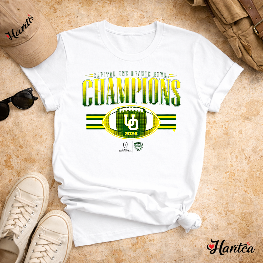 2026 Oregon Football Playoff CFP Orange Bowl Champions T Shirt