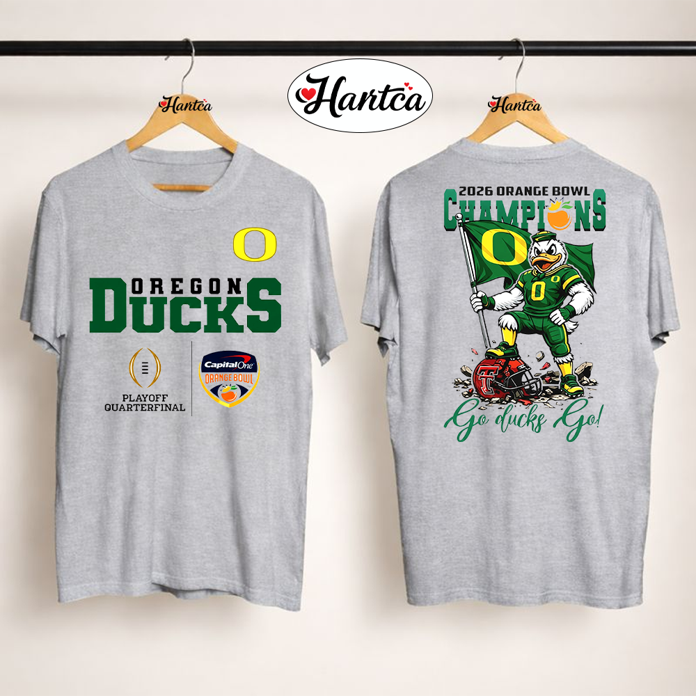 Oregon Ducks Ncaa 2026 Orange Bowl Champions Two Sided Shirt