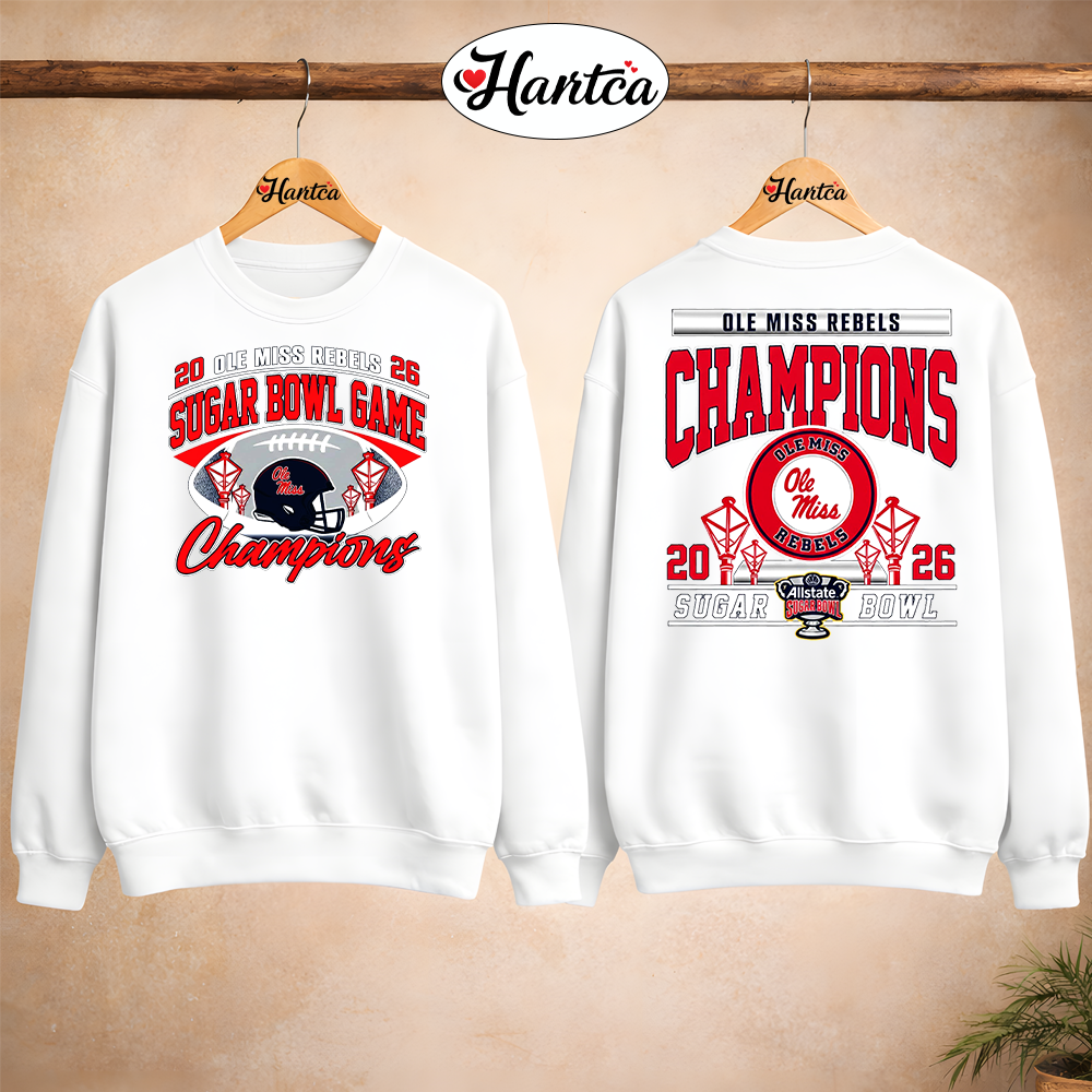 Sugar Bowl Champs 2026 Ole Miss Rebels Hotty Toddy Two Sided Shirt - Image 3