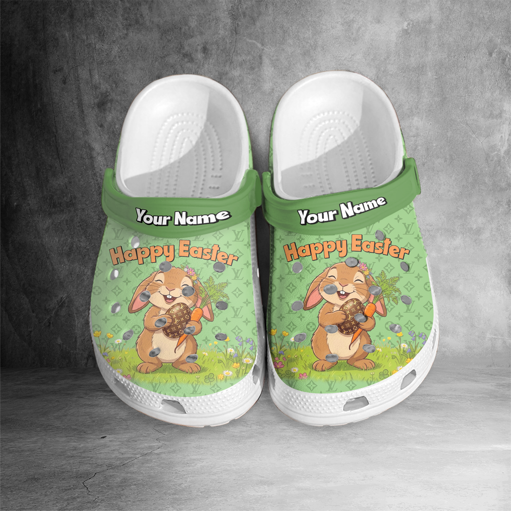 Bunny Runway Easter Lv Luxury Clogs Shoes For Men And Women - Image 2