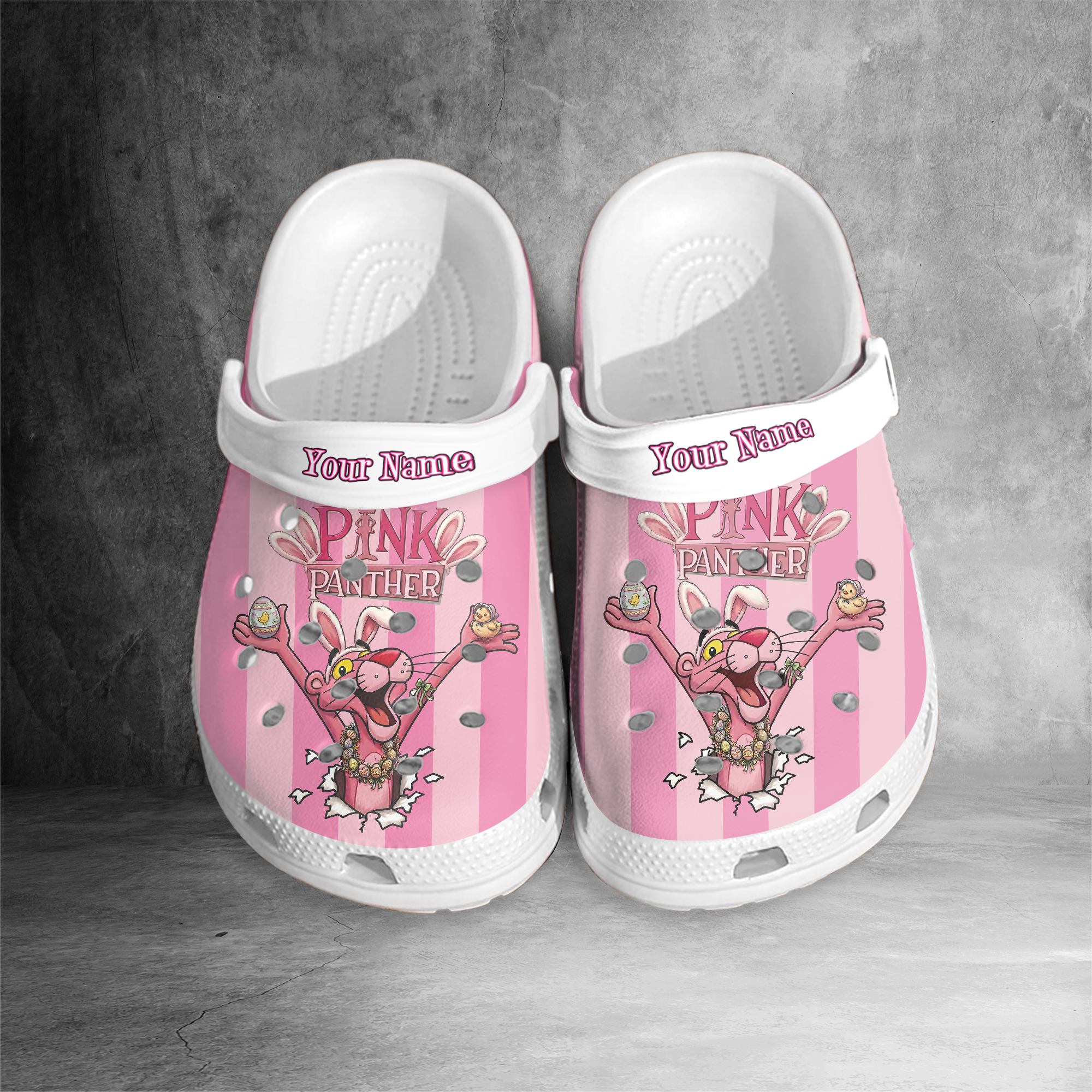 Pink Panther Cartoon Happy Easter Clogs Shoes For Men Women And Kids - Image 2