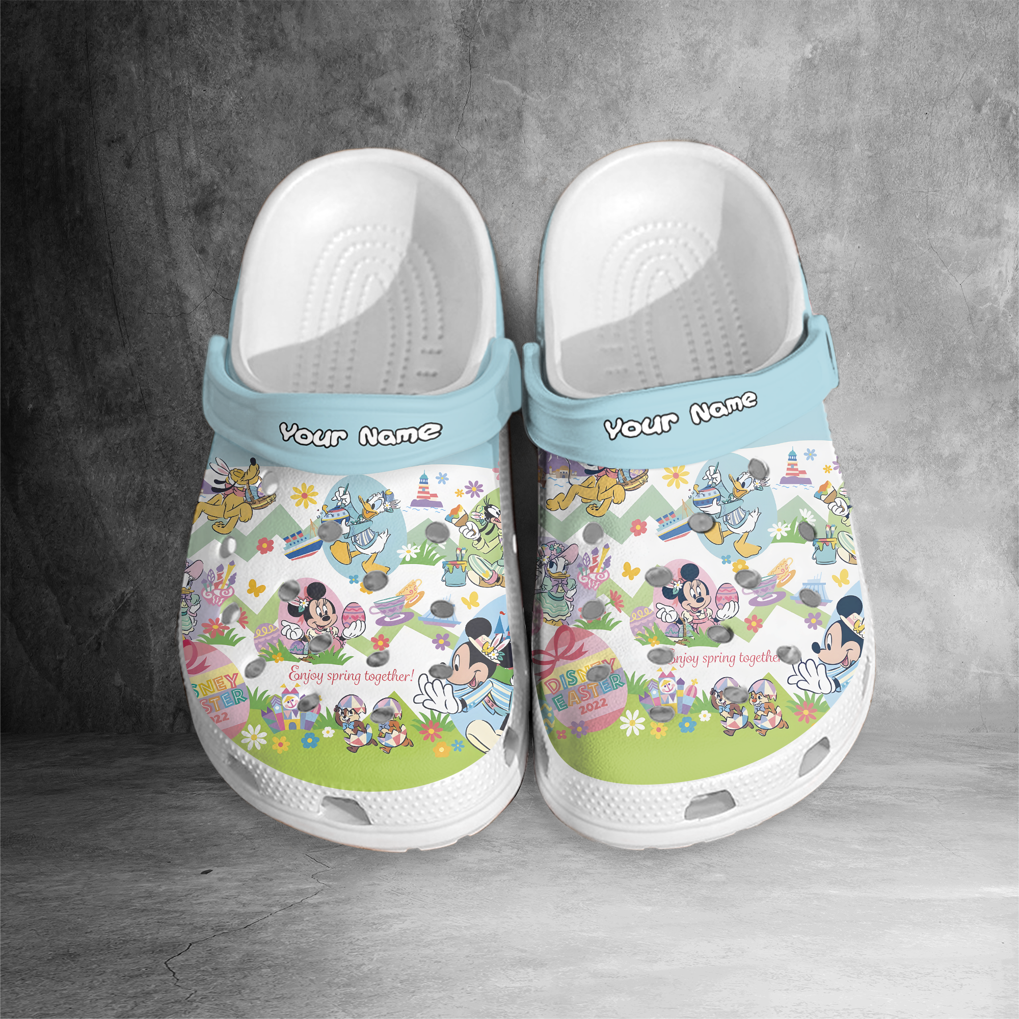 Mickey And Friends Easter Garden Clogs Shoes For Men Women And Kids - Image 2