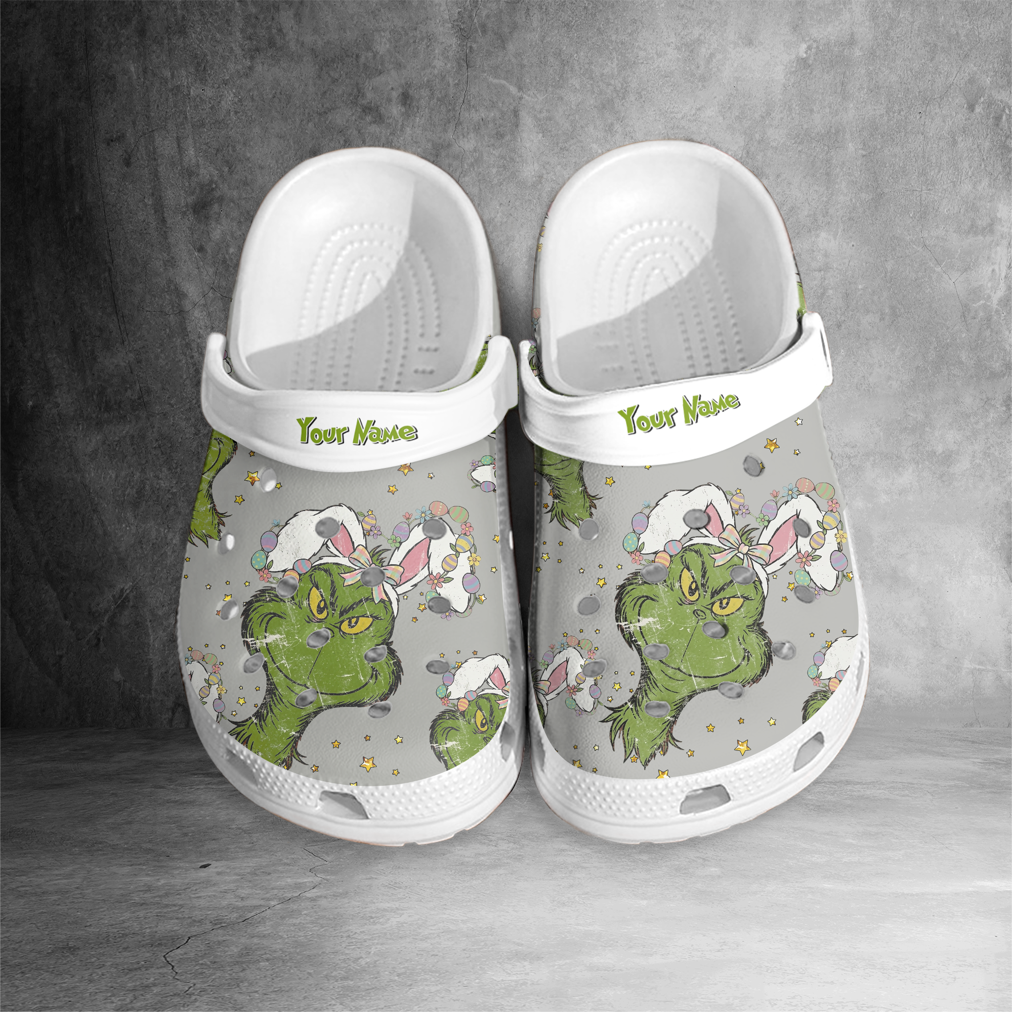 The Grinch Bunny Easter Vibes Clogs Shoes For Men Women - Image 2