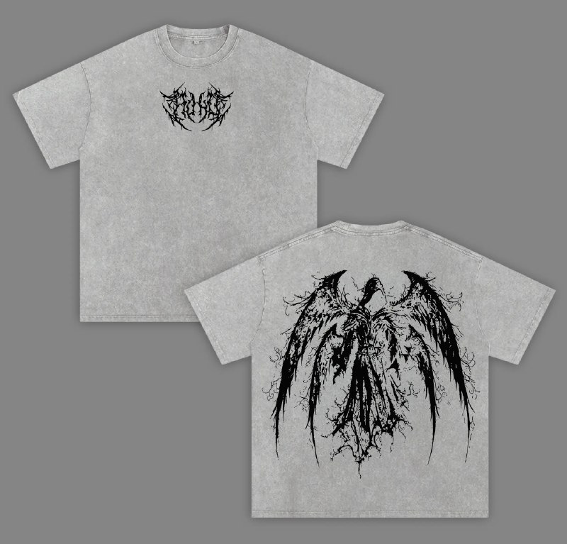 Gothic Y2K Dark Angel Eden, Fallen Angel Vintage Washed Hoodie , Aesthetic Manga Streetwear Gym Pump Cover, Women And Men