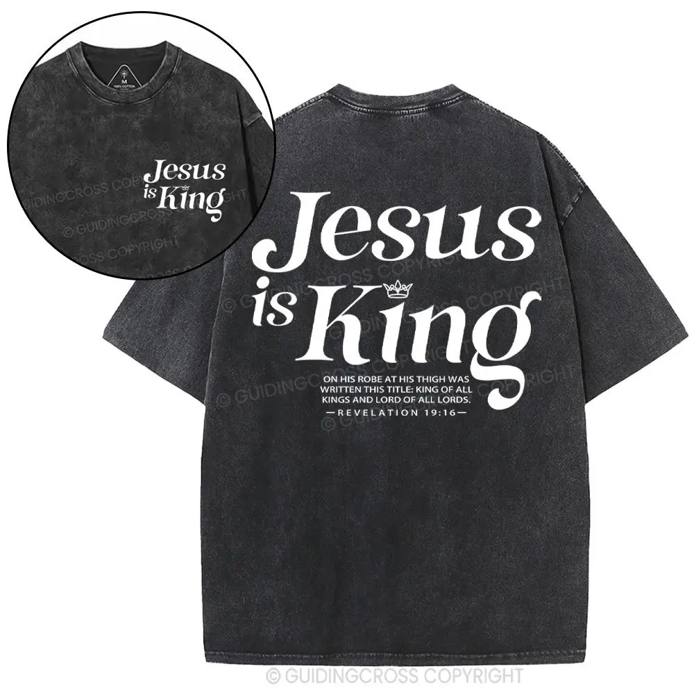 Jesus Is King Christian Washed Hoodie, Jesus Tee, Jesus Hoodie , Christian Apparel Streetwear Menswear Top Men and Women Menswear Tops , Gym Pump Cover