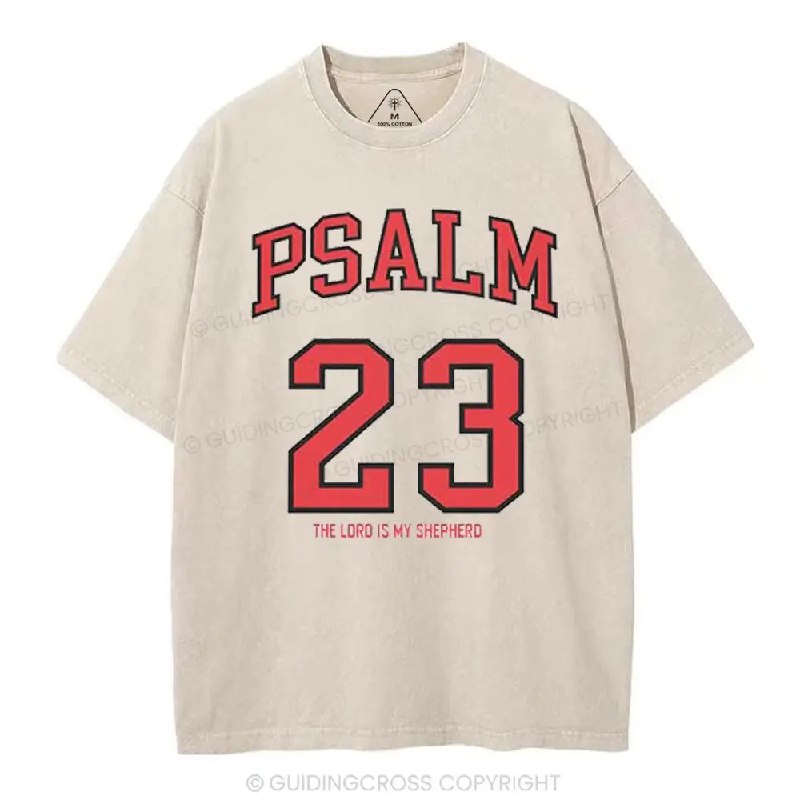 Psalm 23 Christian Washed T-Shirt, Jesus T-Shirt, Jesus Tee, Easter Tee, Christian Apparel Streetwear Gym Menswear Top Men or Women