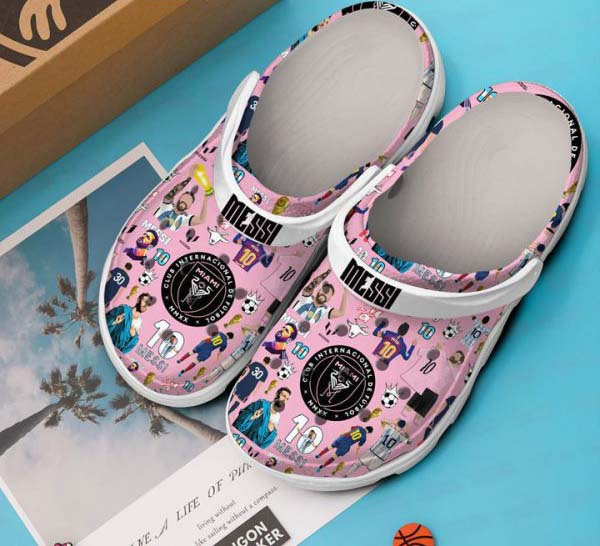 Messi Inter Miami FC The Goat Pink Crocs For Men And For Women - Image 2