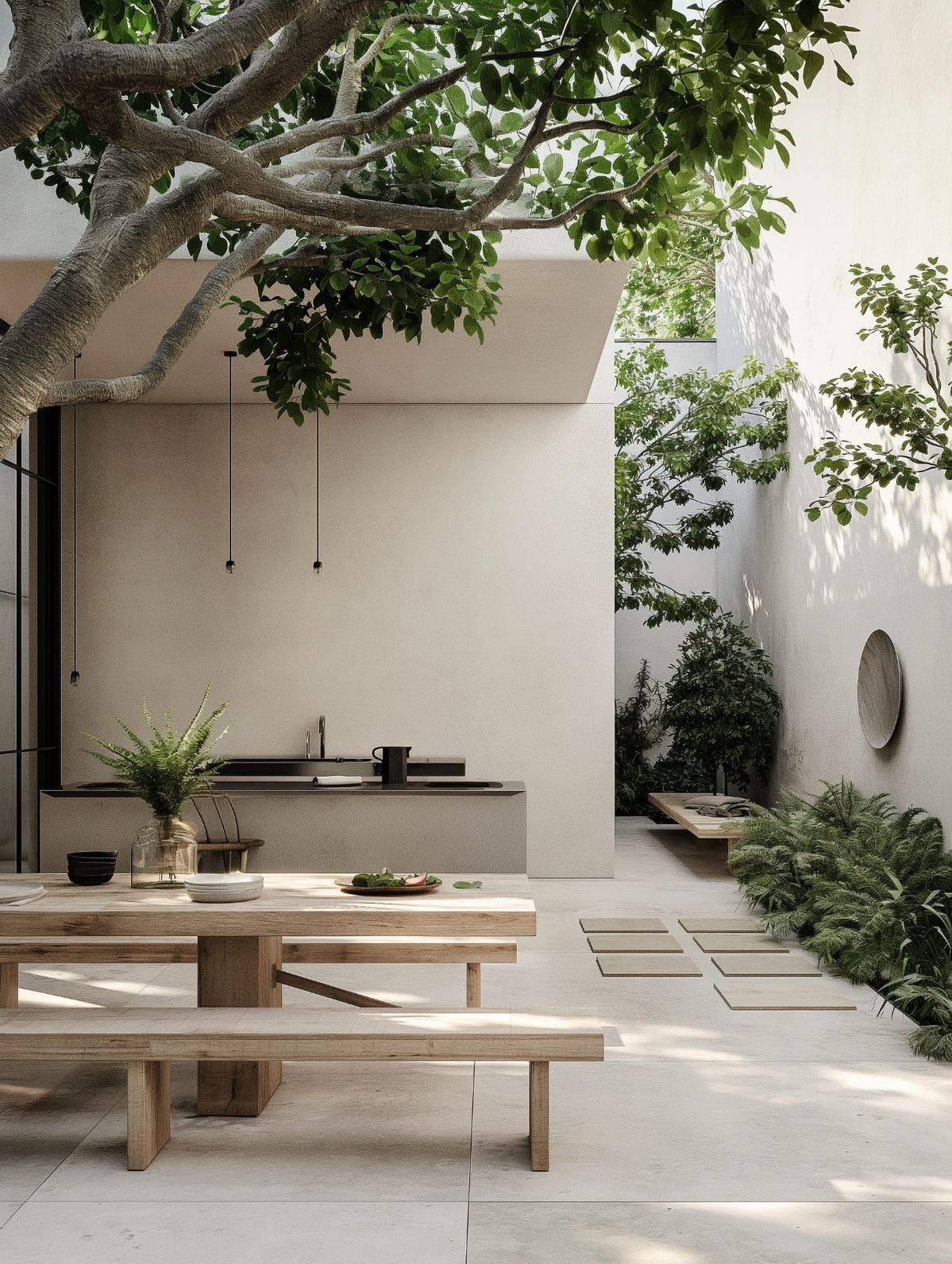 Modern Wooden Coffee Set